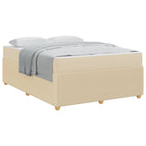 Struttura del letto con materasso Crema 160 x 200 cm Tessuto
