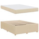 Struttura del letto con materasso Crema 160 x 200 cm Tessuto