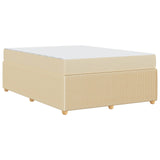 Struttura del letto con materasso Crema 160 x 200 cm Tessuto