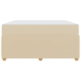 Struttura del letto con materasso Crema 160 x 200 cm Tessuto