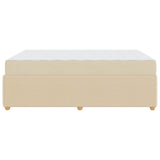 Struttura del letto con materasso Crema 160 x 200 cm Tessuto