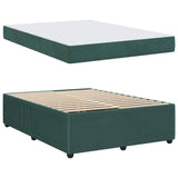 Struttura del letto Verde Scuro 160 x 200 cm Tessuto