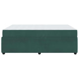 Struttura del letto Verde Scuro 160 x 200 cm Tessuto