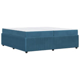 Struttura del letto con materasso Blu 200 x 200 cm Tessuto