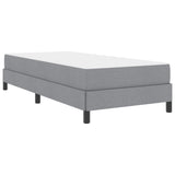 Letto a molle con materasso Grigio chiaro 90 x 190 cm Tessuto