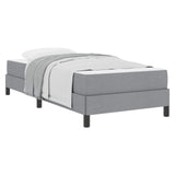 Letto a molle con materasso Grigio chiaro 90 x 190 cm Tessuto