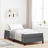 Letto a molle con materasso Grigio scuro 90 x 190 cm Tessuto