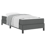 Letto a molle con materasso Grigio scuro 90 x 190 cm Tessuto