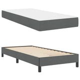 Letto a molle con materasso Grigio scuro 90 x 190 cm Tessuto