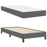 Letto a molle con materasso Grigio scuro 90 x 190 cm Tessuto