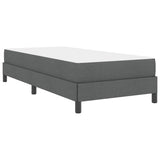 Letto a molle con materasso Grigio scuro 90 x 190 cm Tessuto