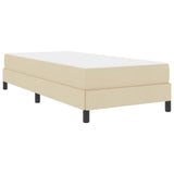 Letto a molle con materasso Crema 90 x 190 cm Tessuto