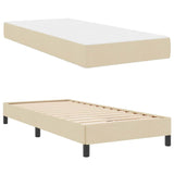 Letto a molle con materasso Crema 90 x 190 cm Tessuto