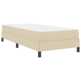 Letto a molle con materasso Crema 90 x 190 cm Tessuto