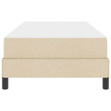 Letto a molle con materasso Crema 90 x 190 cm Tessuto