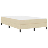 Letto a molle con materasso Crema 120 x 190 cm Tessuto