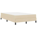 Letto a molle con materasso Crema 120 x 190 cm Tessuto
