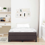 Letto a molle con materasso Marrone Scuro 120 x 200 cm Tessuto