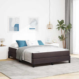 Letto a molle con materasso Marrone Scuro 140 x 190 cm Tessuto