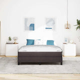 Letto a molle con materasso Marrone Scuro 140 x 190 cm Tessuto