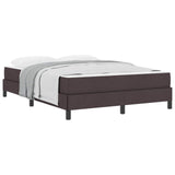Letto a molle con materasso Marrone Scuro 140 x 190 cm Tessuto