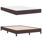 Letto a molle con materasso Marrone Scuro 140 x 190 cm Tessuto