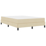 Letto a molle con materasso Crema 140 x 190 cm Tessuto