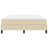 Letto a molle con materasso Crema 140 x 190 cm Tessuto
