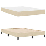 Letto a molle con materasso Crema 140 x 200 cm Tessuto