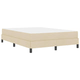 Letto a molle con materasso Crema 140 x 200 cm Tessuto