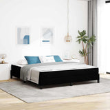 Letto a molle con materasso Nero 180 x 200 cm Tessuto
