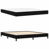 Letto a molle con materasso Nero 180 x 200 cm Tessuto