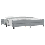 Letto a molle con materasso Grigio chiaro 200 x 200 cm Tessuto