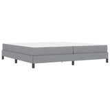 Letto a molle con materasso Grigio chiaro 200 x 200 cm Tessuto