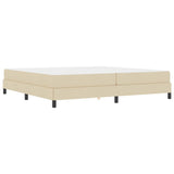 Letto a molle con materasso Crema 200 x 200 cm Tessuto