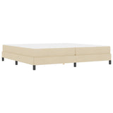 Letto a molle con materasso Crema 200 x 200 cm Tessuto