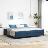 Letto a molle con materasso Blu 200 x 200 cm Tessuto