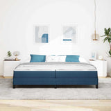 Letto a molle con materasso Blu 200 x 200 cm Tessuto
