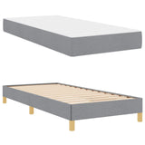 Letto a molle con materasso Grigio chiaro 90 x 190 cm Tessuto