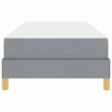 Letto a molle con materasso Grigio chiaro 90 x 190 cm Tessuto