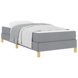 Letto a molle con materasso Grigio chiaro 90 x 190 cm Tessuto