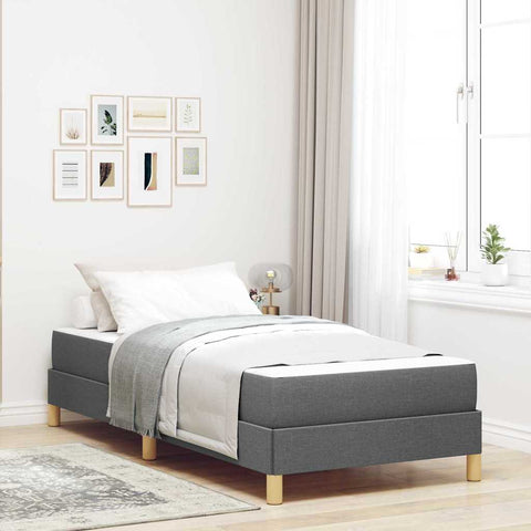 Letto a molle Grigio scuro 90 x 190 cm Tessuto