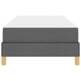 Letto a molle Grigio scuro 90 x 190 cm Tessuto