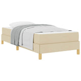 Letto a molle Crema 90 x 190 cm Tessuto