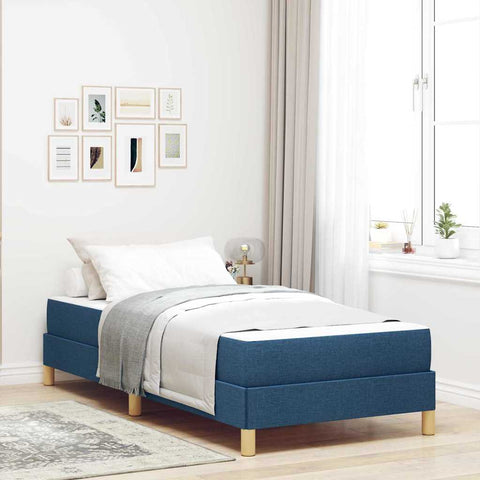Letto a molle Blu 90 x 190 cm Tessuto