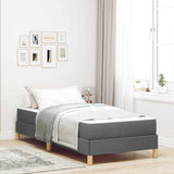 Letto a molle Grigio scuro 90 x 200 cm Tessuto