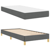 Letto a molle Grigio scuro 90 x 200 cm Tessuto