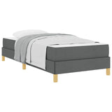 Letto a molle Grigio scuro 90 x 200 cm Tessuto