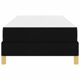 Letto a molle Nero 90 x 200 cm Tessuto