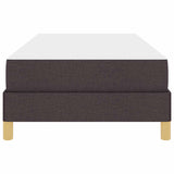 Letto a molle Marrone Scuro 100 x 200 cm Tessuto